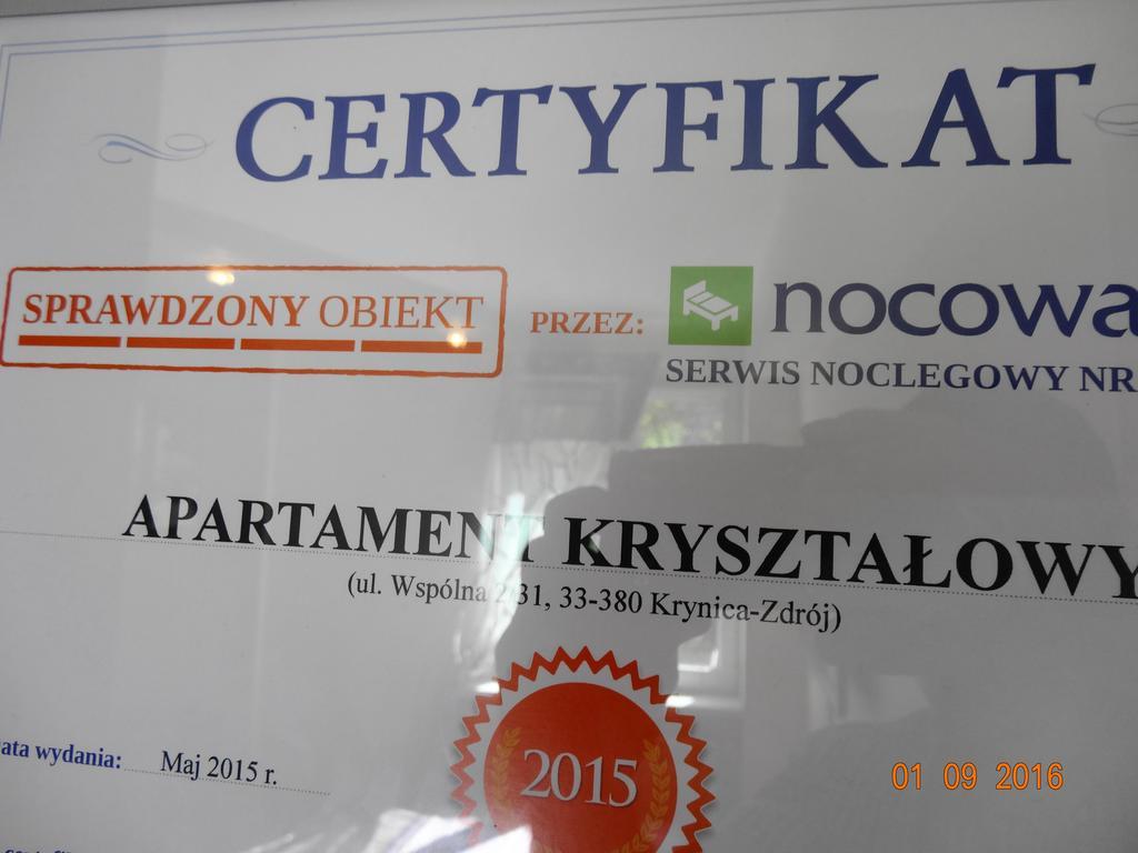 Apartament Krysztalowy Krynica Zdroj Εξωτερικό φωτογραφία